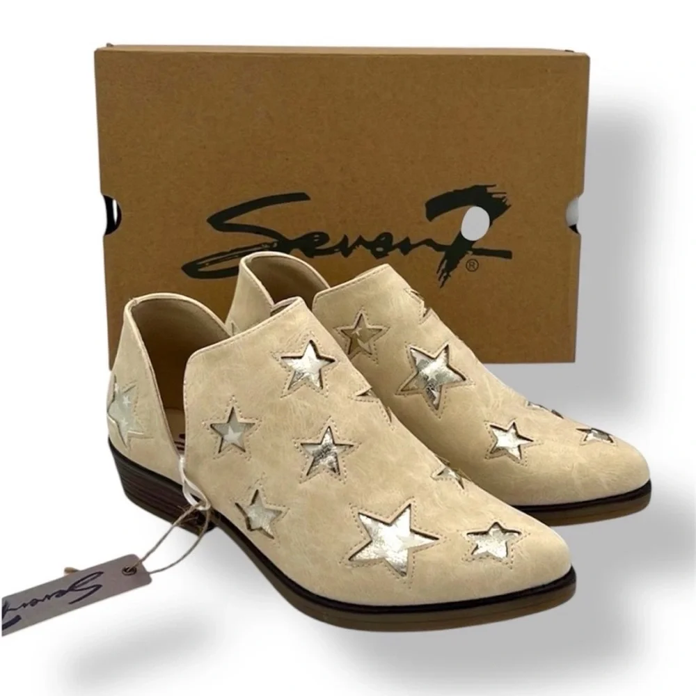 Star-Embellished Booties • New in Box • Seven 7